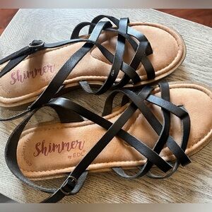 Black Strappy Sandals By EDL Size 8.5